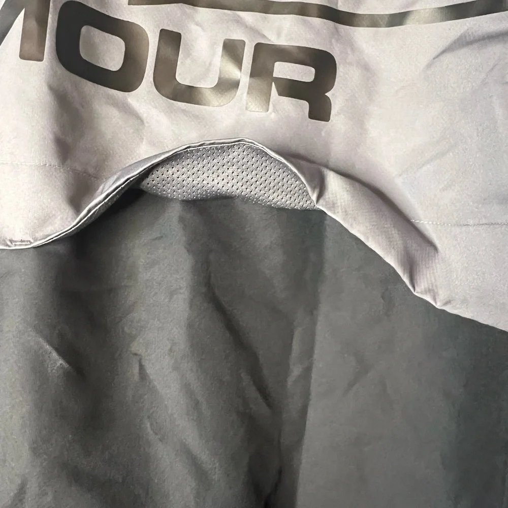Under Armour Gray and Black Half-Zip Pullover/Windbreaker